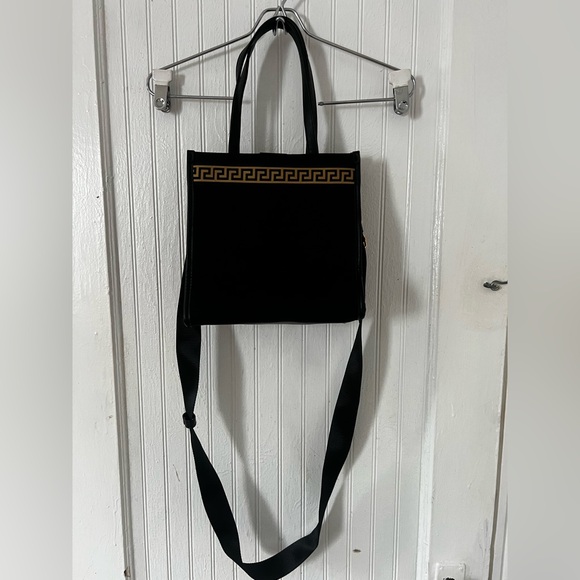 Versace Black Crossbody Bag with Gold Accents - Picture 3 of 16